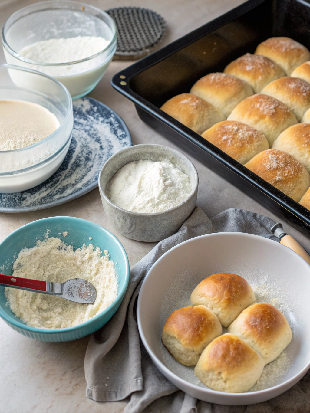 sourdough dinner rolls recipe preparing steps